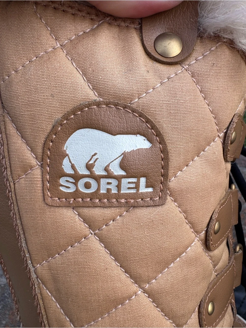 Sorel Tofino II Cate Waterproof Fur Lined Canvas Tall Duck Winter Boot Size 9